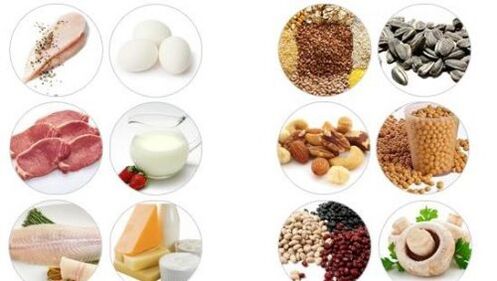 Fødevarer med højt animalsk og vegetabilsk protein til mandlig styrke