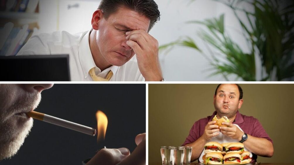 Faktorer, der forværrer mandlig potens - stress, rygning, underernæring